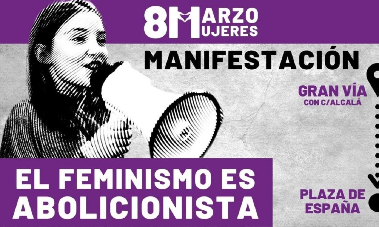 Cartel del Movimiento Feminista para su manifestación del 8 de marzo en Madrid. EP