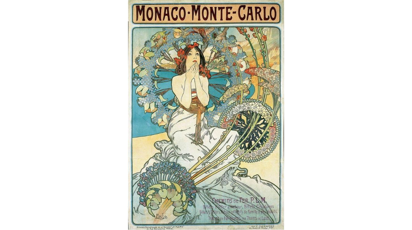 Alphonse Marie Mucha, Monaco·Monte Carlo, 1897. Museu Nacional d’Art de Catalunya, adquisición de la colección Plandiura, 1903 © Museu Nacional d’Art de Catalunya, Barcelona, 2022