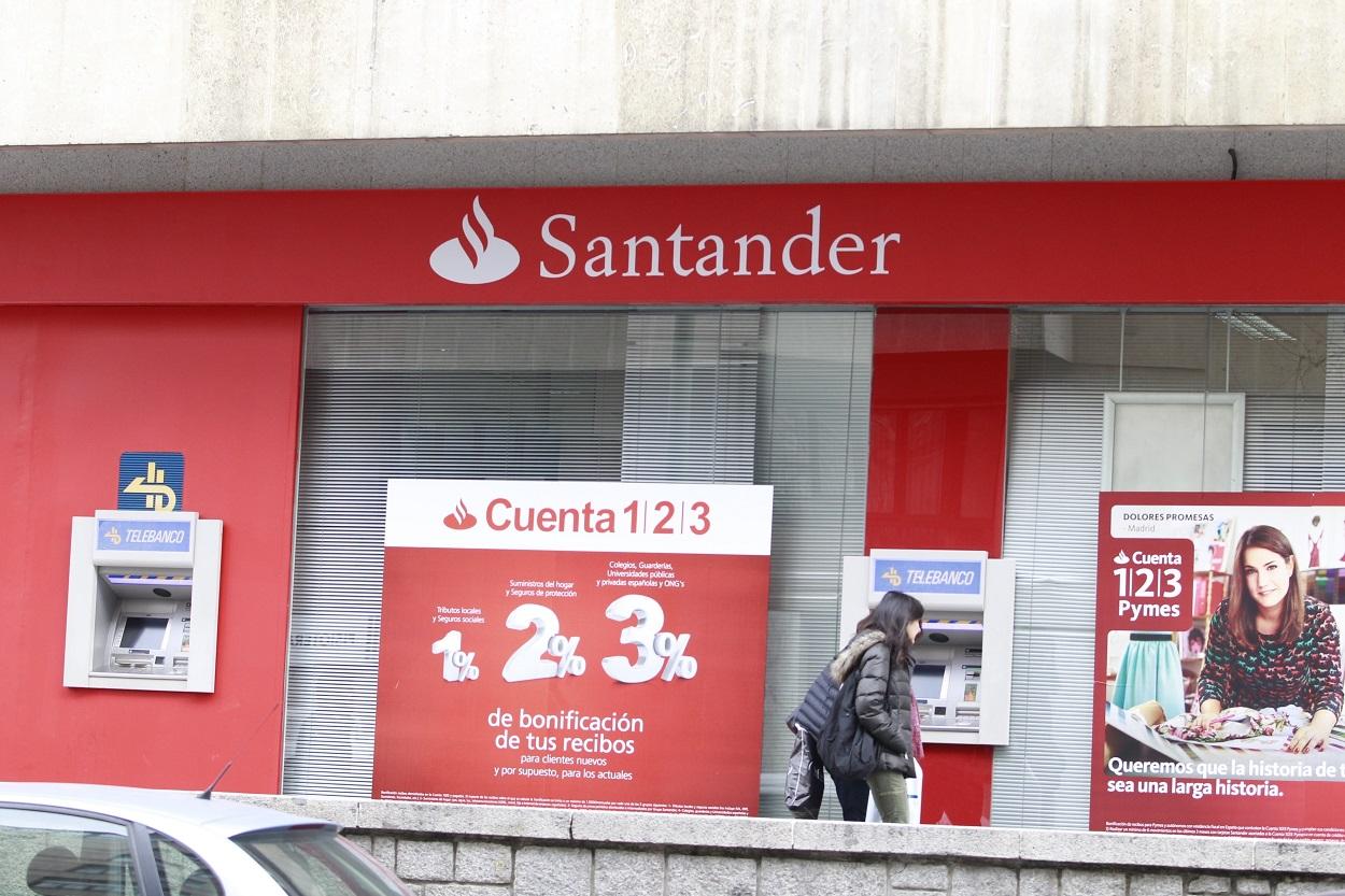 Sucursal del banco Santander. Fuente: Europa Press.