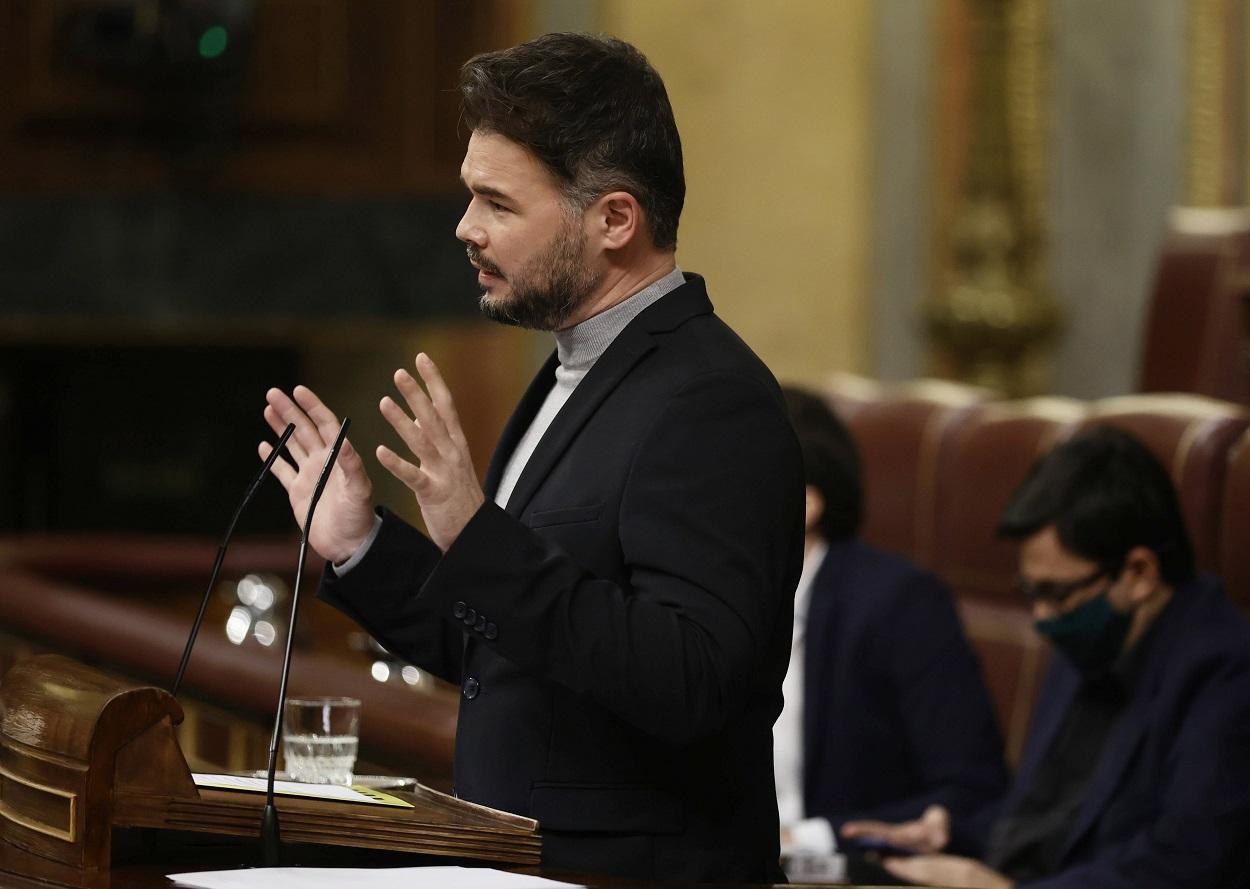 Rufián reacciona a la carta que ha enviado Juan Carlos I. EP