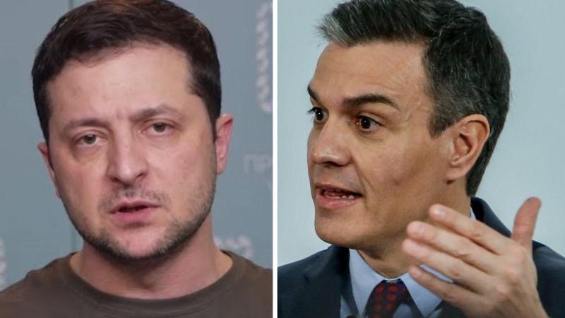 Volodimir Zelenski, ha escrito un mensaje en su cuenta de Twitter para contar la llamada telefónica que ha mantenido este miércoles con su homólogo español, Pedro Sánchez