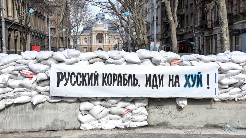 Barricadas contra las tropas rusas en Odesa (Ucrania)