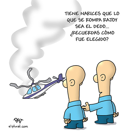 Rajoy y Aguirre en helicóptero