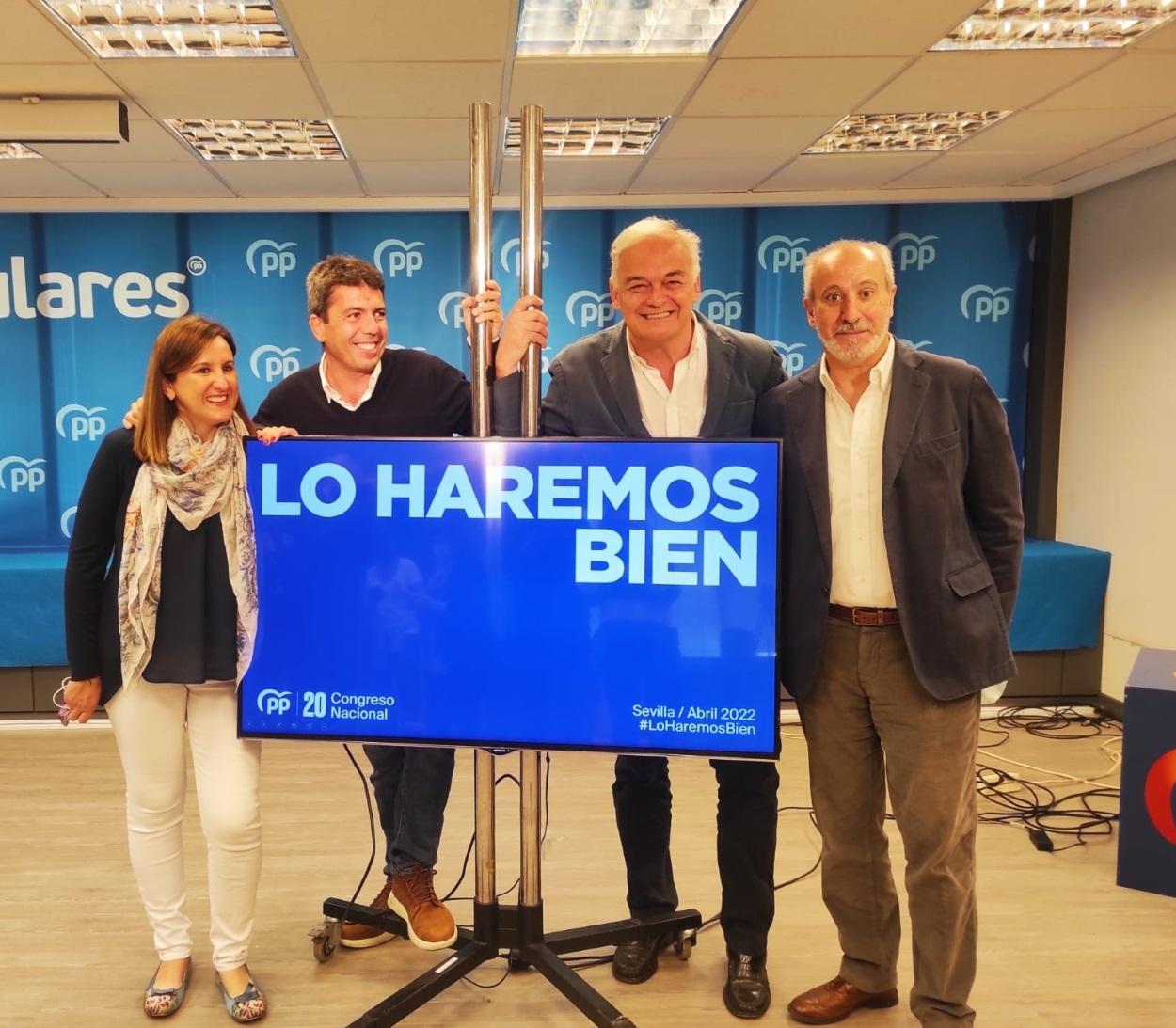 El presidente del comité organizador del XX Congreso Nacional del PP, Esteban González Pons, presenta el lema de este encuentro 'Lo haremos bien'.