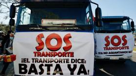Imagen de un camión en el parón de transportistas del pasado 14 de diciembre. Europa Press