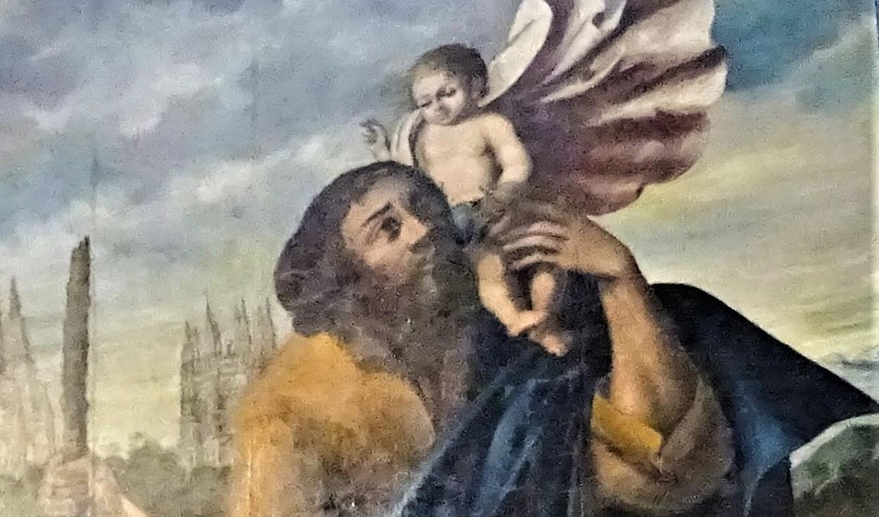 Imagen de San Cristóbal, en la Catedral de Burgos.