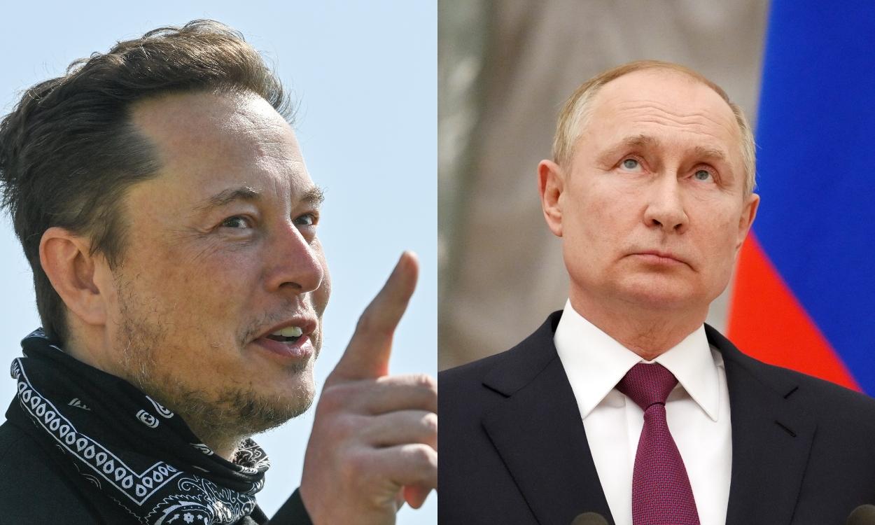 Fotomontaje de Elon Musk y Vladimir Putin. Fuente: Europa Press / elaboración propia.