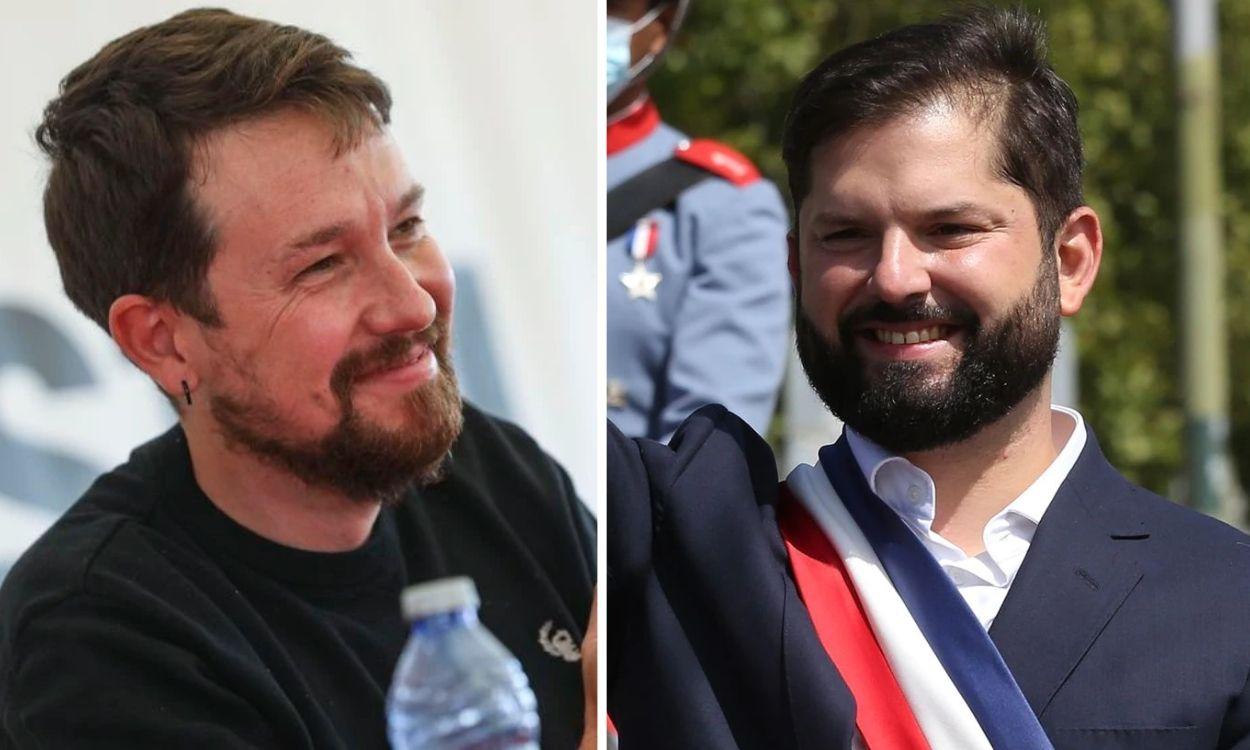 Pablo Iglesias y Gabriel Boric.