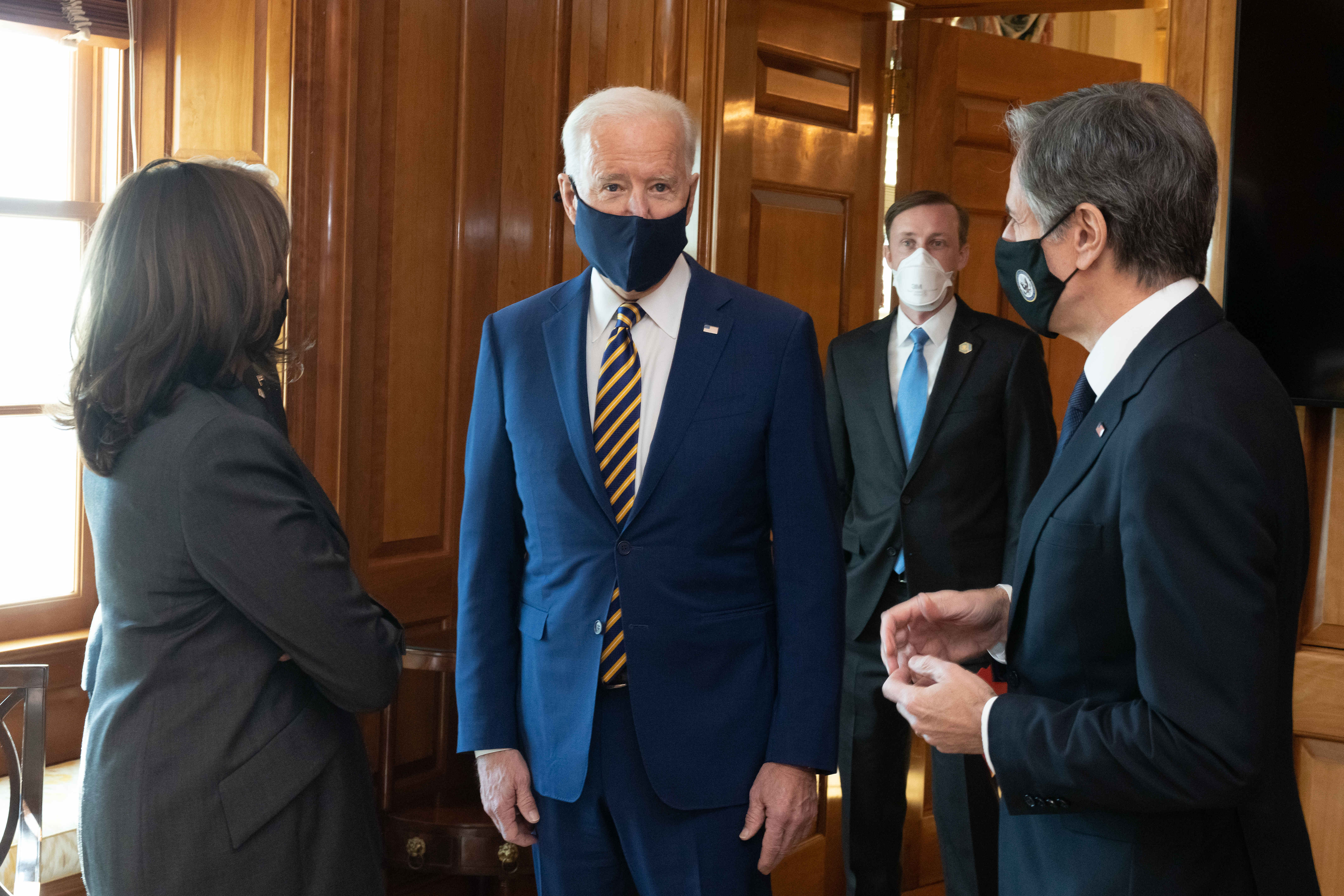 Kamala Harris, Joe Biden y Antony Blinken, en una imagen de archivo. Fuente: Europa Press.