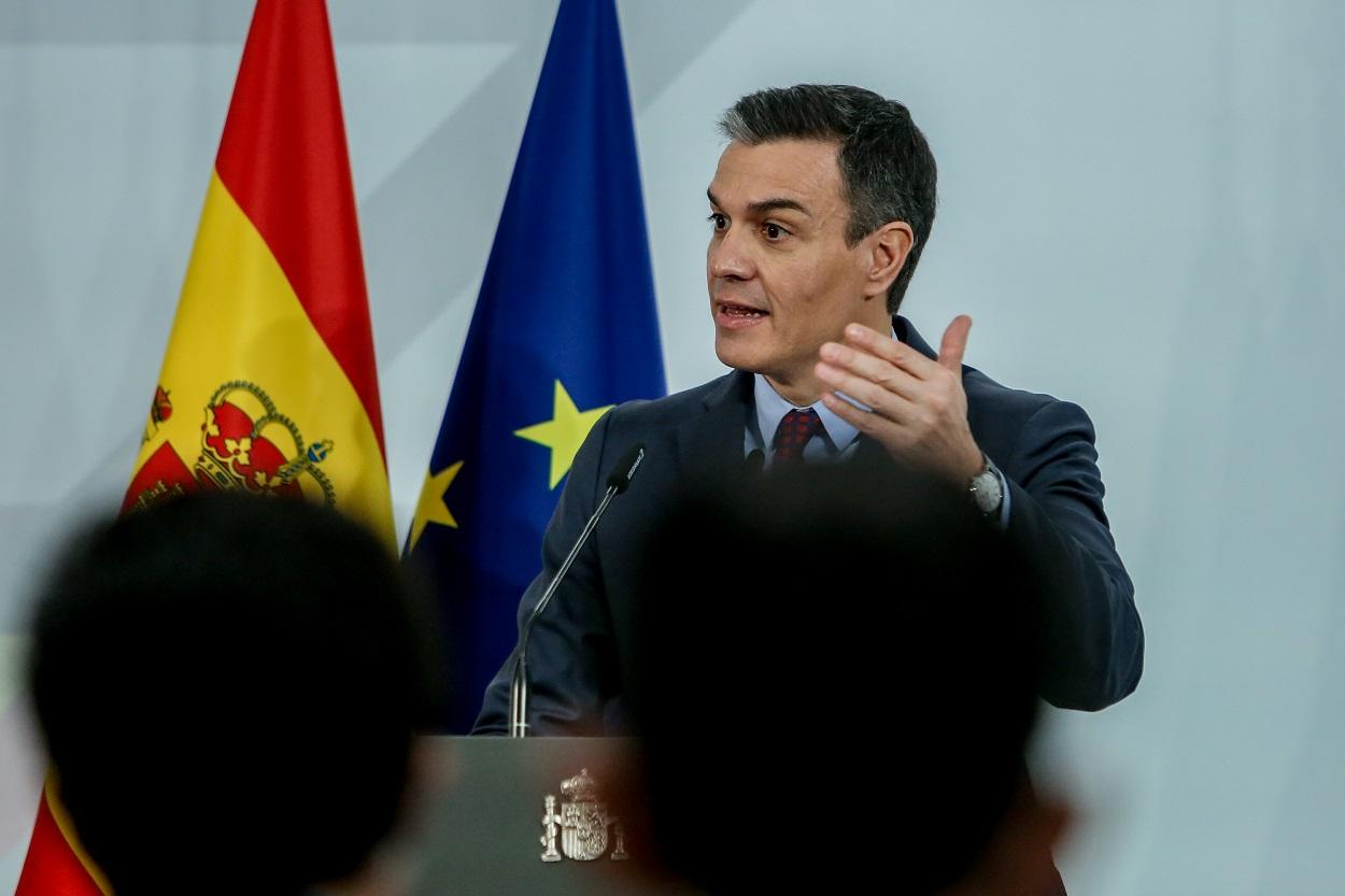 El presidente del Gobierno, Pedro Sánchez, preside el acto de agradecimiento al trabajo realizado por el Foro Nacional de Ciberseguridad, en el Complejo de la Moncloa