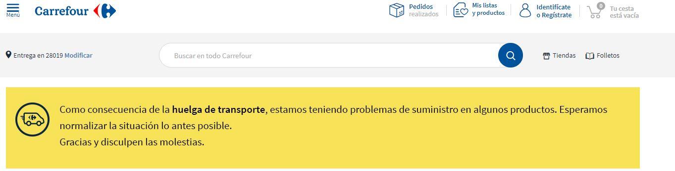 Mensaje de Carrefour Mensaje de Carrefour