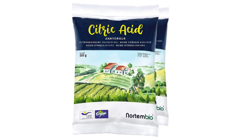 Imagen de un producto de ácido cítrico para limpieza. Amazon