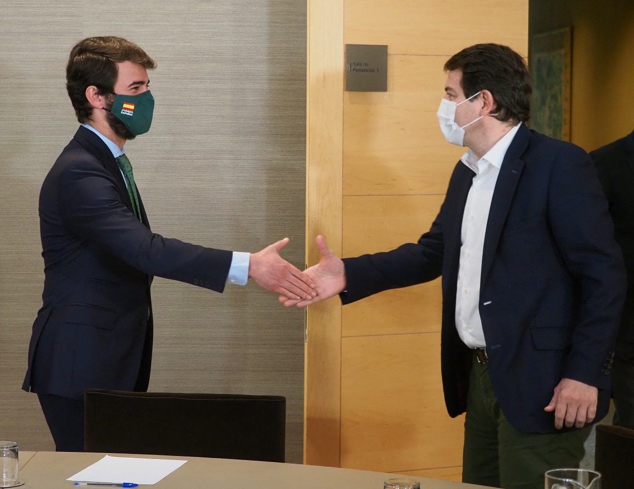 Mañueco y García Gallardo llegan a un acuerdo para gobernar en Castilla y León. EP