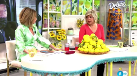 Terelu Campos y María Patiño durante la emisión de 'Sálvame Lemon Tea'