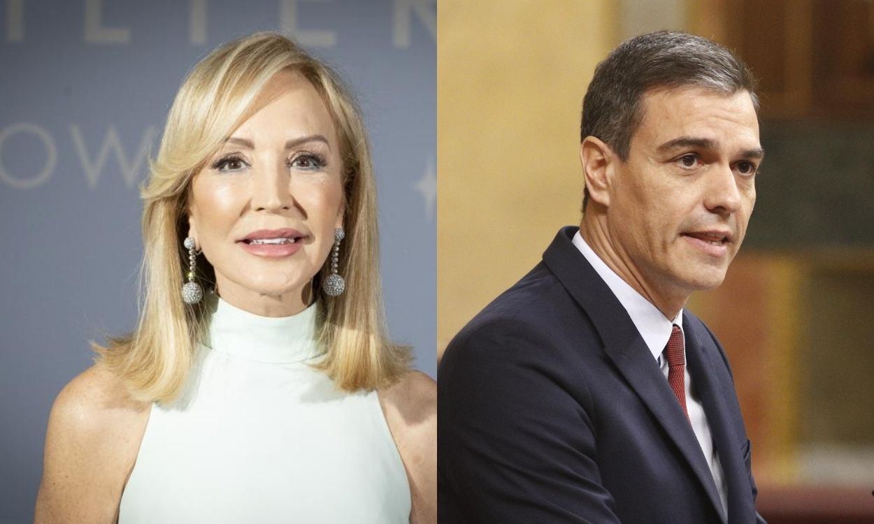 Carmen Lomana y Pedro Sánchez.