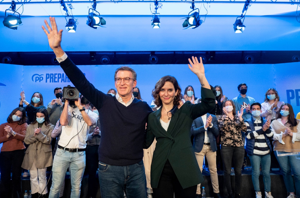 Alberto Núñez Feijóo e Isabel Díaz Ayuso. EP