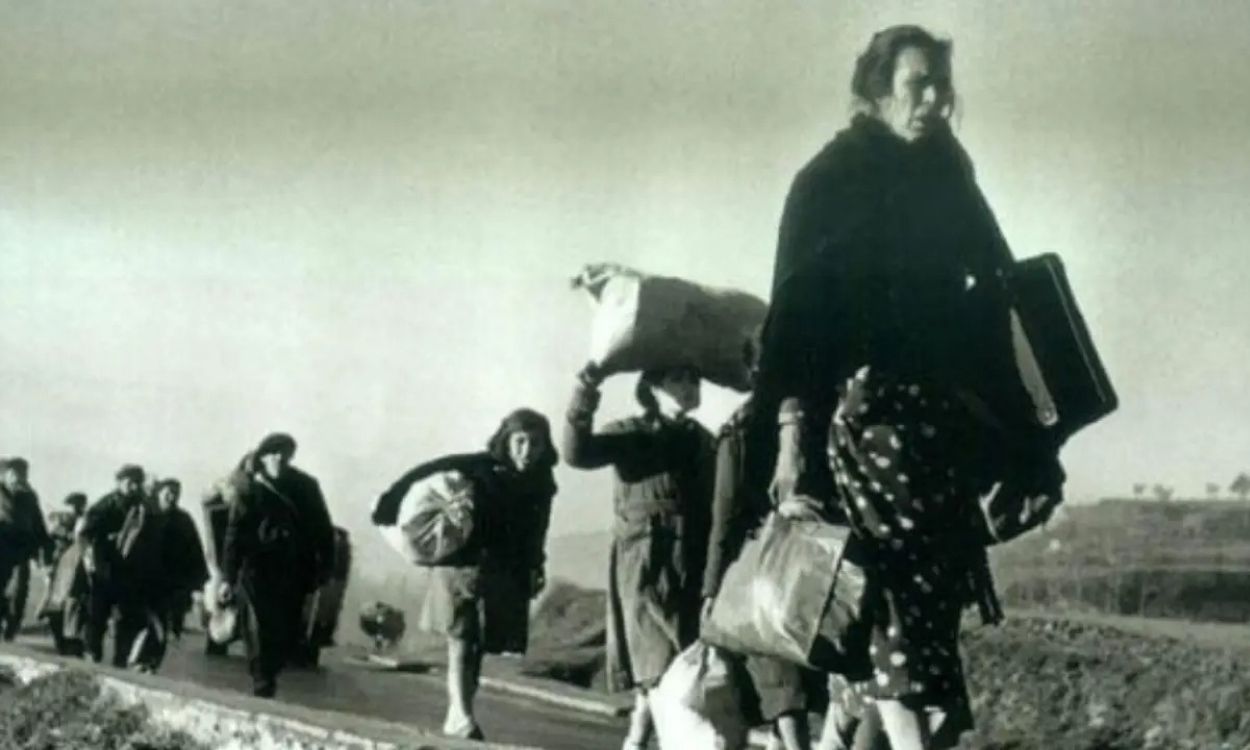 Éxodo de refugiados de la Guerra Civil española que popularmente se conoce como La Desbandá.