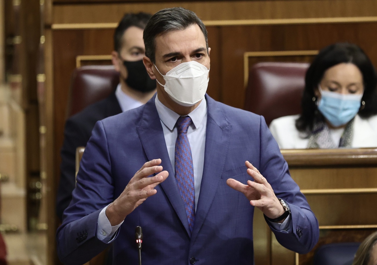 Pedro Sánchez en la sesión de contros al Gobierno