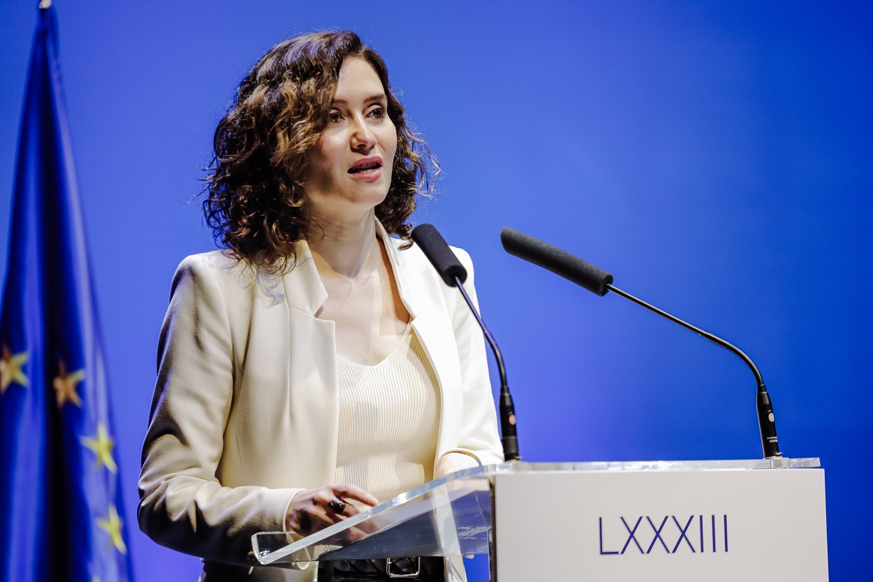 Isabel Díaz Ayuso en el acto de APM. Foto: Europa Press.