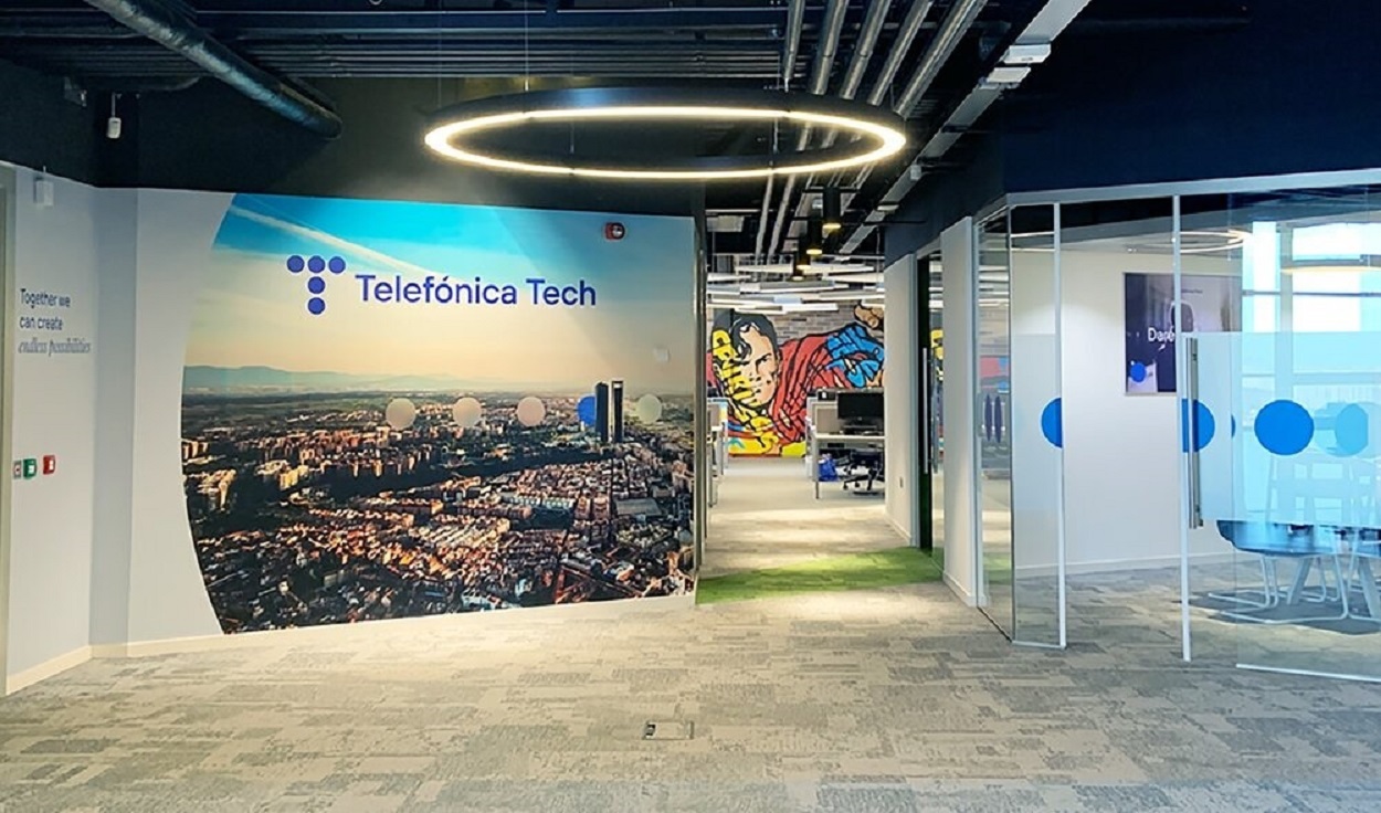 Oficinas de Telefónica Tech. Europa Press