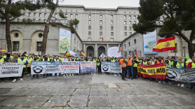 Manifestación contra el Gobierno por parte de los transportistas. EP
