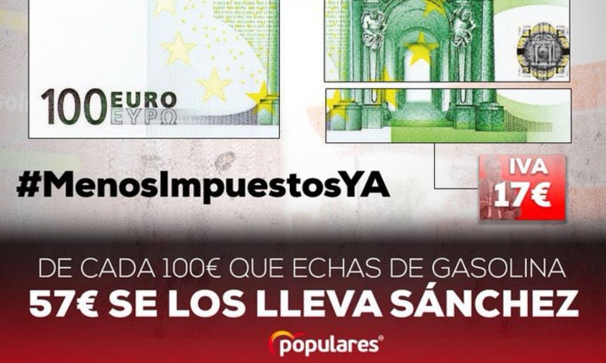 Cartel de la manipulación del PP en redes sociales