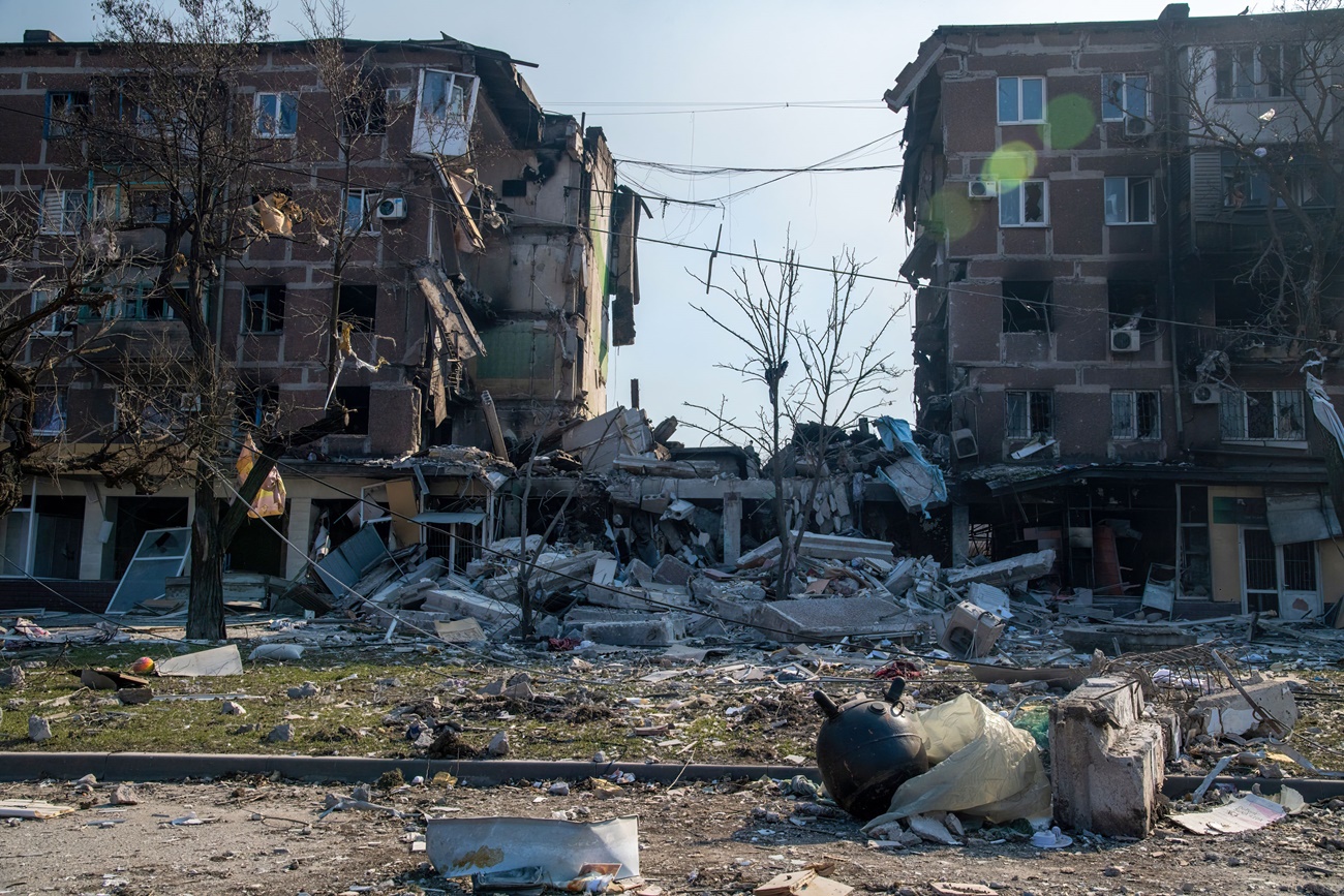 Edificios destrozados en Mariúpol (Ucrania). EP
