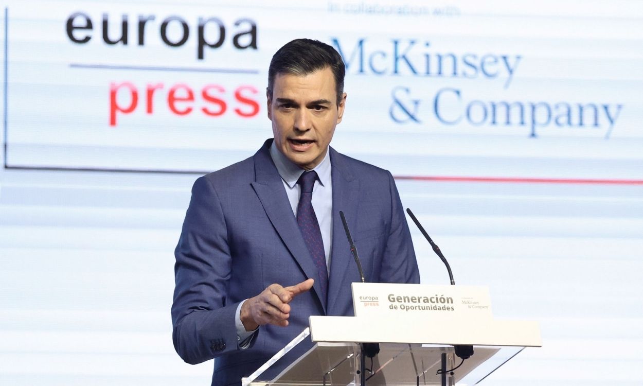 El presidente del Gobierno, Pedro Sánchez, en el foro Generación de Oportunidades. Europa Press.