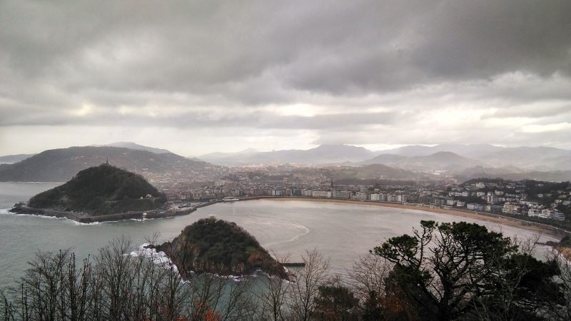 Vista de San Sebastián desde el monte Igueldo