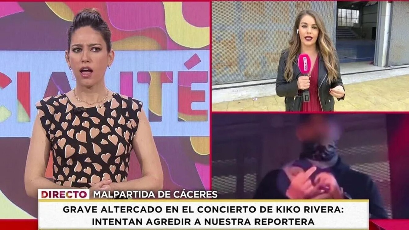 El equipo de Kiko Rivera agrede a 'Socialité'. Telecinco.