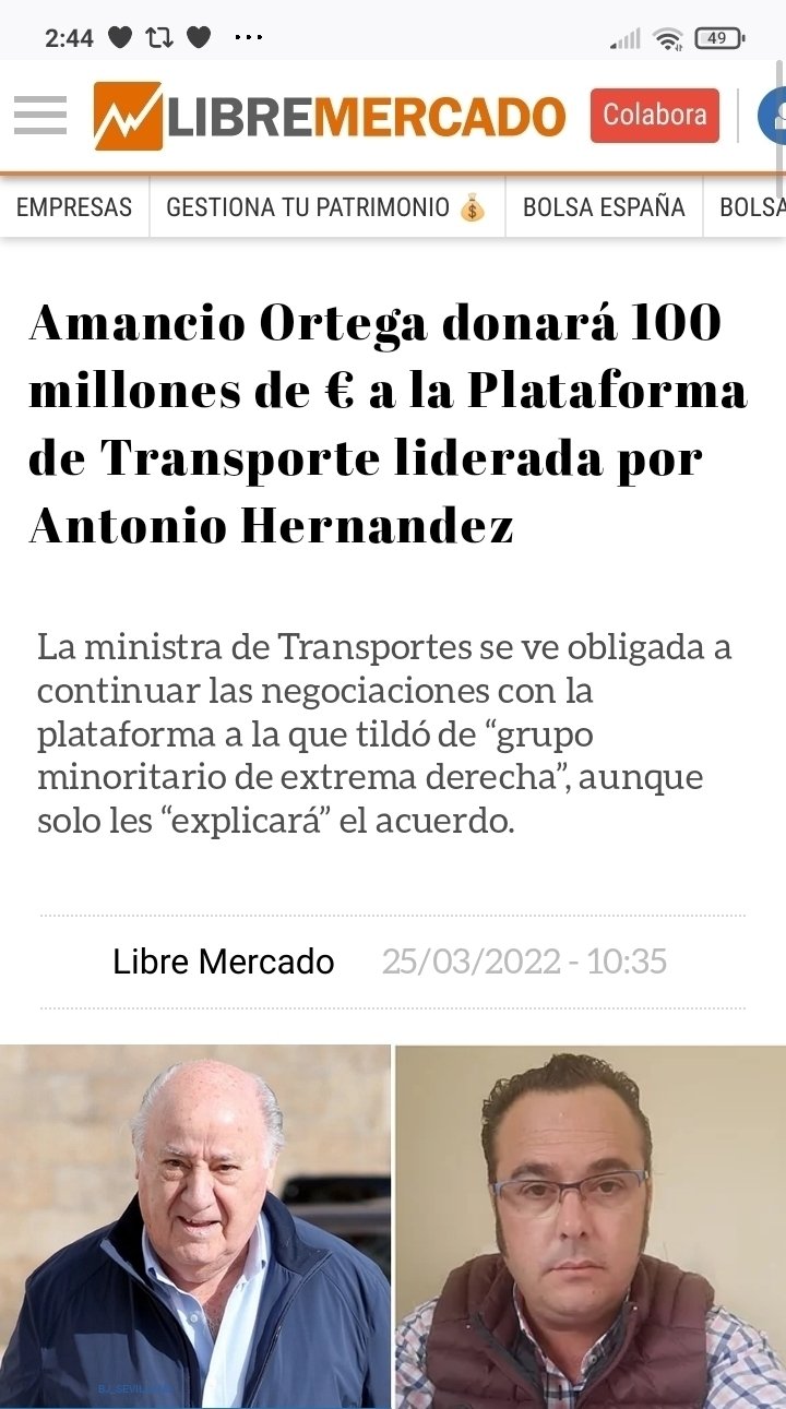 Noticia falsa Amacio Ortega