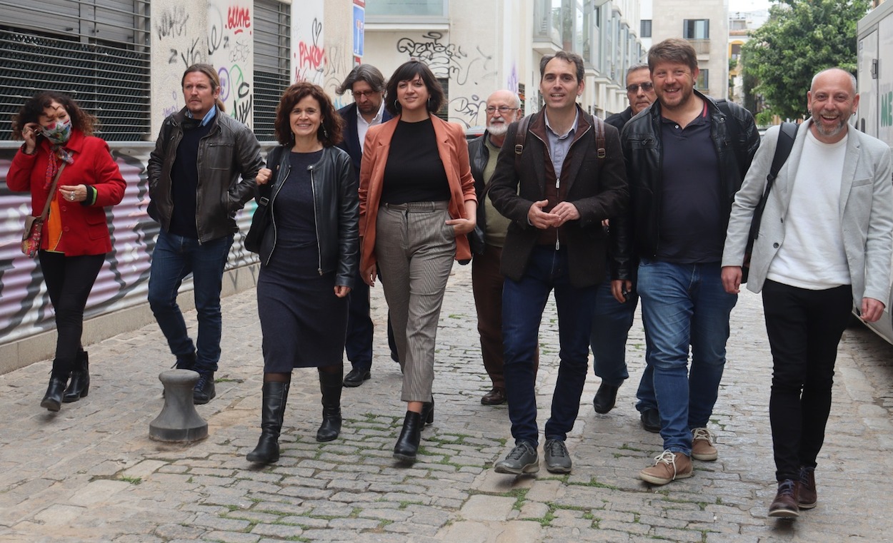 Foto de familia de los líderes del 'frente amplio' de las izquierdas no socialistas, en el que no estará Teresa Rodríguez.