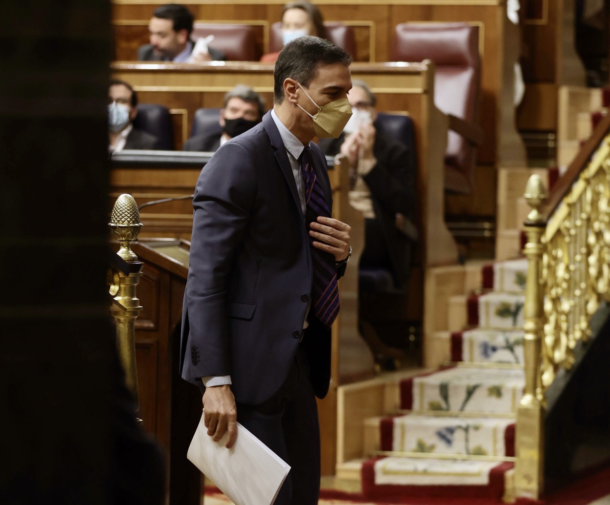 El presidente del Gobierno, Pedro Sánchez, en una sesión plenaria, en el Congreso de los Diputados, a 30 de marzo de 2022, en Madrid (España)