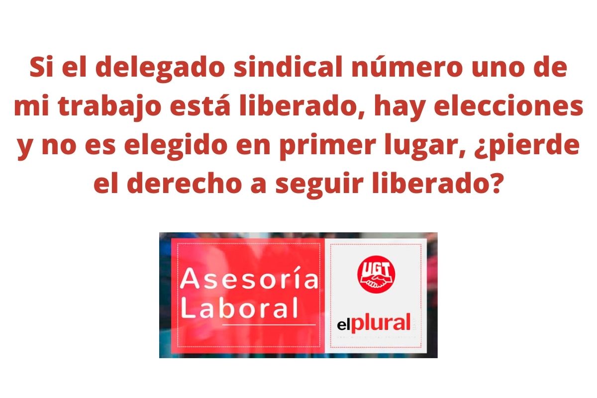 Si el delegado sindical número uno de mi trabajo está liberado, hay elecciones y no es elegido en primer lugar, ¿pierde el derecho a seguir liberado?