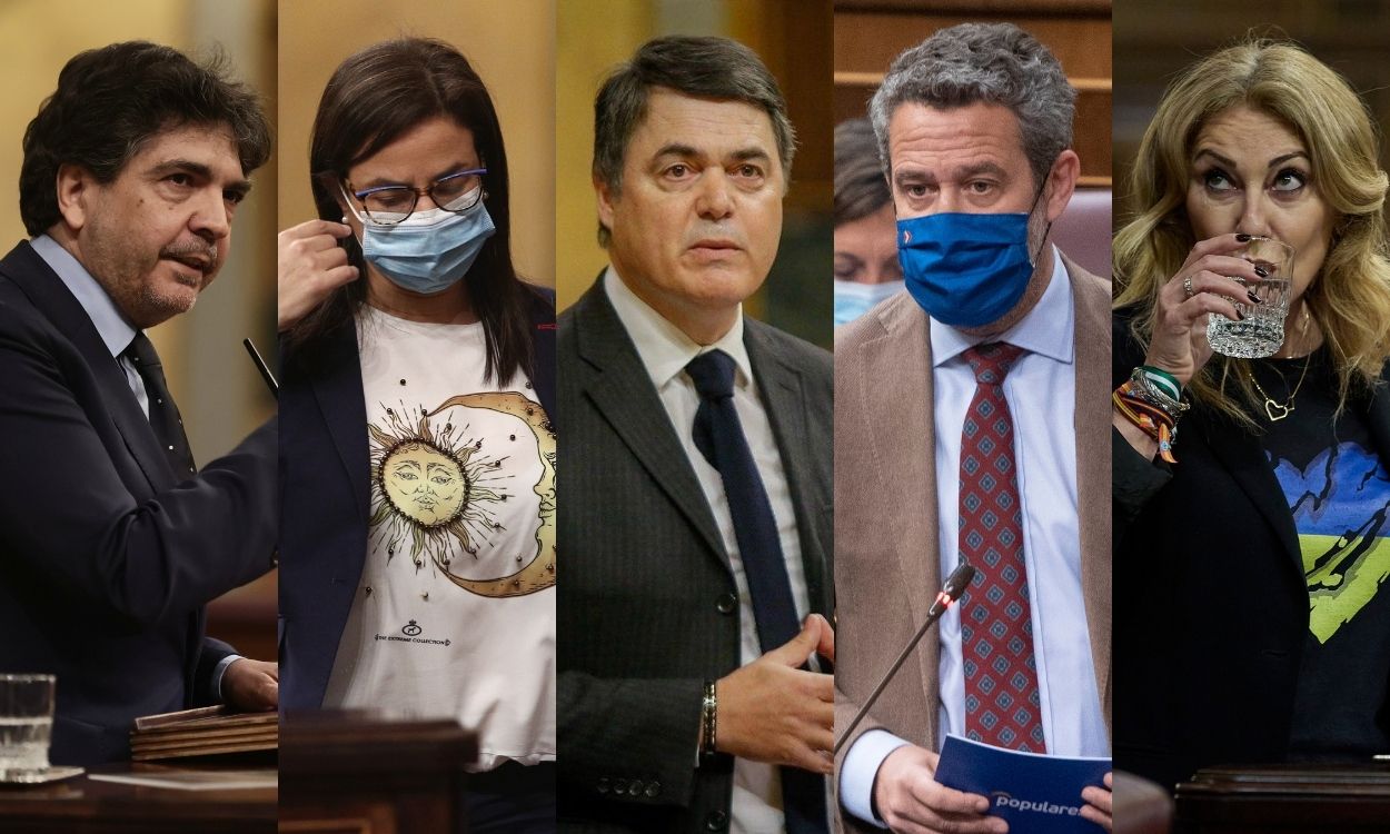 Fotomontaje con imágenes de diputados del PP