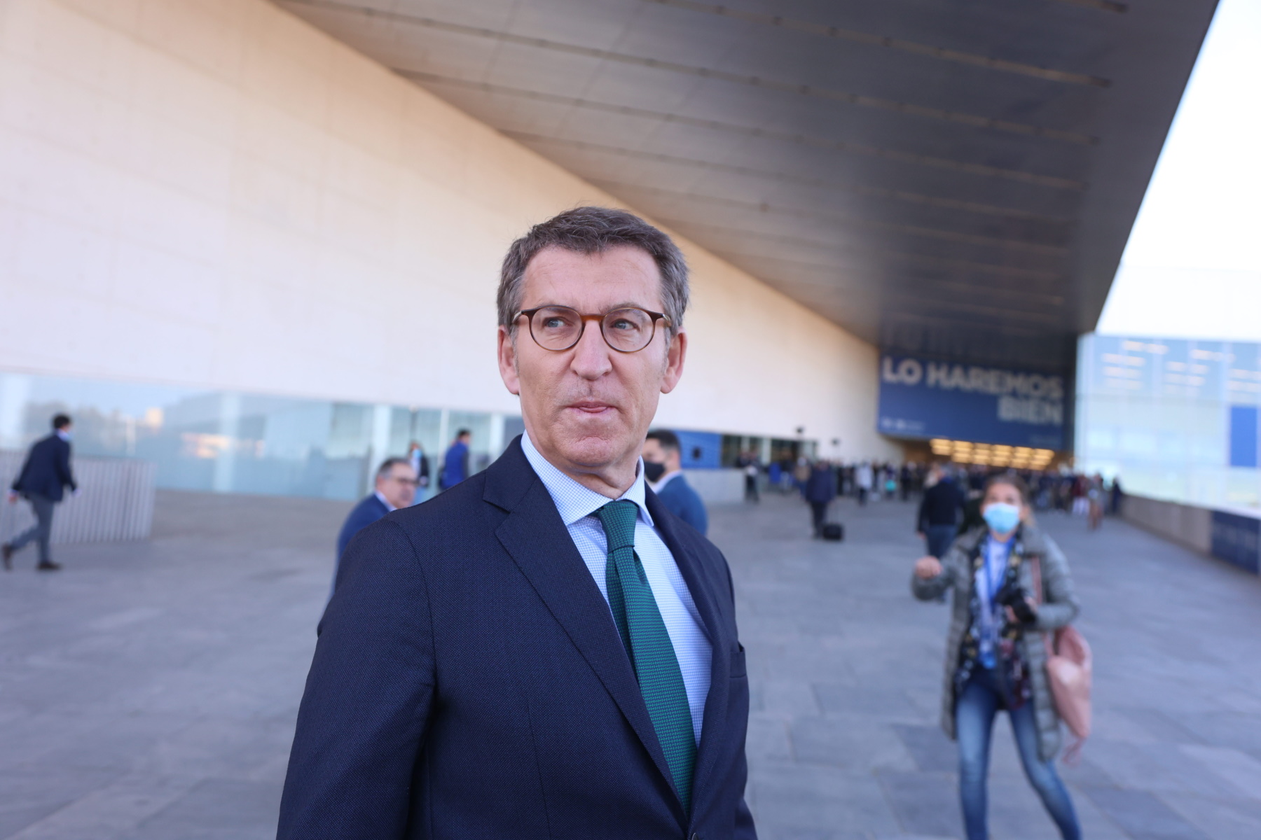 El presidente de la Xunta de Galicia y candidato a la presidencia del PP, Alberto Núñez Feijóo