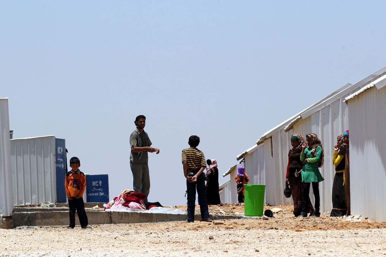 Refugiaos sirios en el campo de Azraq (Jordania)