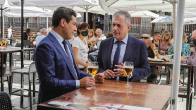 Juan Manuel Moreno Bonilla y José Luis Sanz. EP