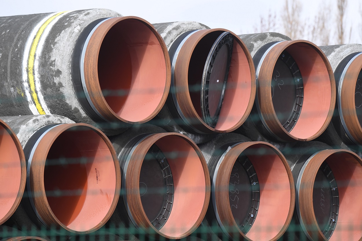 Imagen de recurso de las tuberías para la construcción del gasoducto de gas natural Nord Stream 2 de Rusia a Alemania. Fuente: Europa Press.