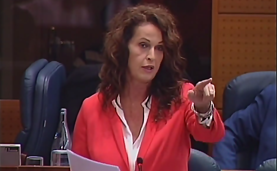 Imagen de archivo de Carla Antonelli durante una intervención en la Asamblea de Madrid.