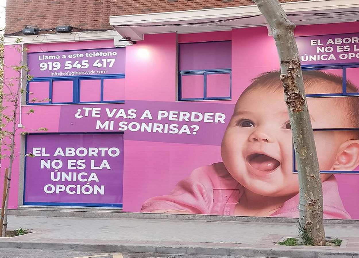 Fachada del refugio provida de 'Derecho a vivir'. Redes sociales.