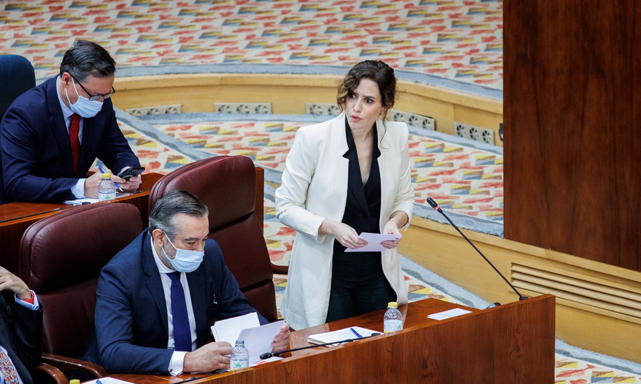 Isabel Díaz Ayuso, presidenta de la Comunidad de Madrid, comparece en la Asamblea. EP