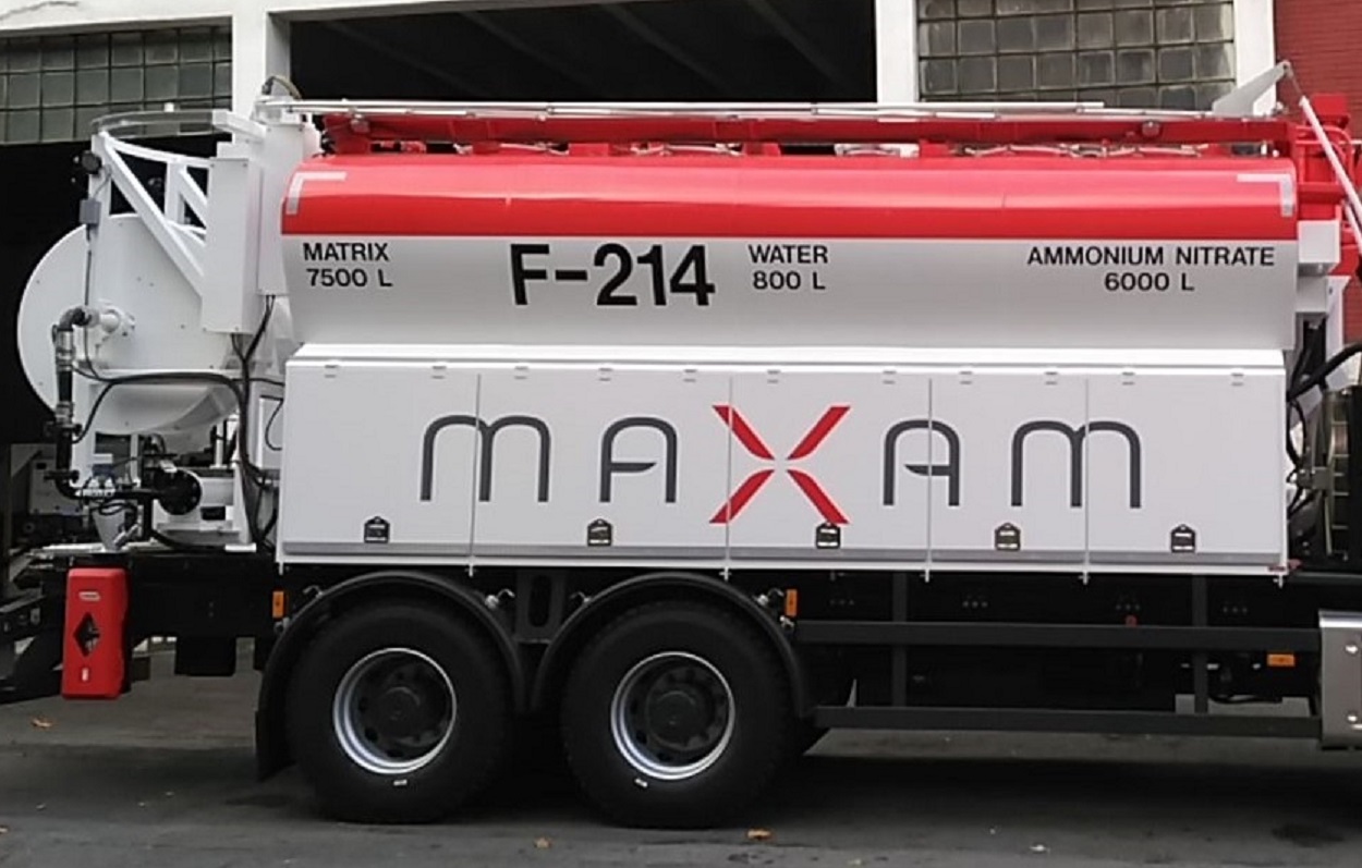 Un camión de transporte de Maxam. Europa Press
