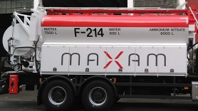 Un camión de transporte de Maxam. Europa Press