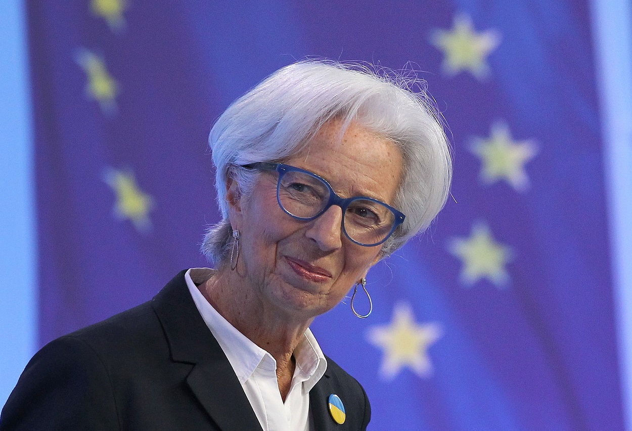 Christine Lagarde, president en un acto del BCE. EP