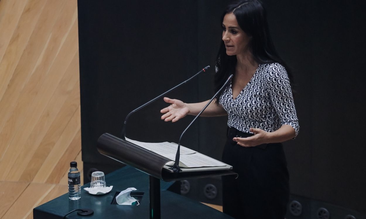 La vicealcaldesa de Madrid, Begoña Villacís, durante un pleno en el Ayuntamiento. Europa Press.