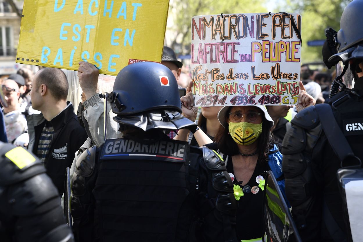 Manifestación contra la extrema derecha y Marine Le Pen en París. EP.