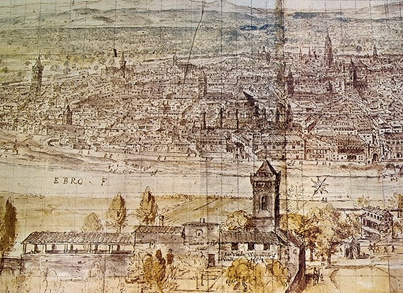 Vista de Zaragoza en el siglo XVI