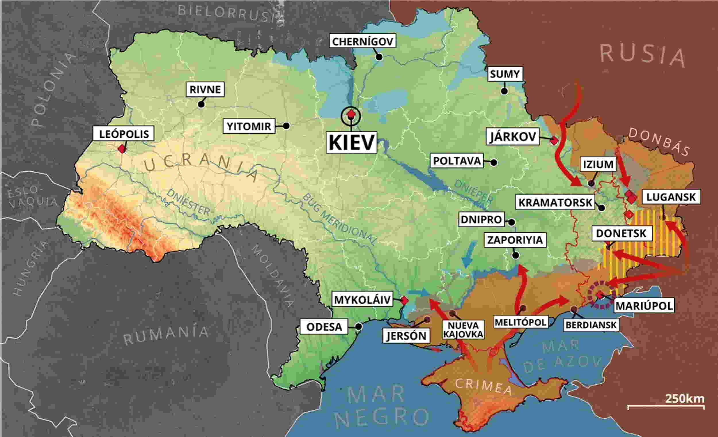 Mapa de Ucrania EP