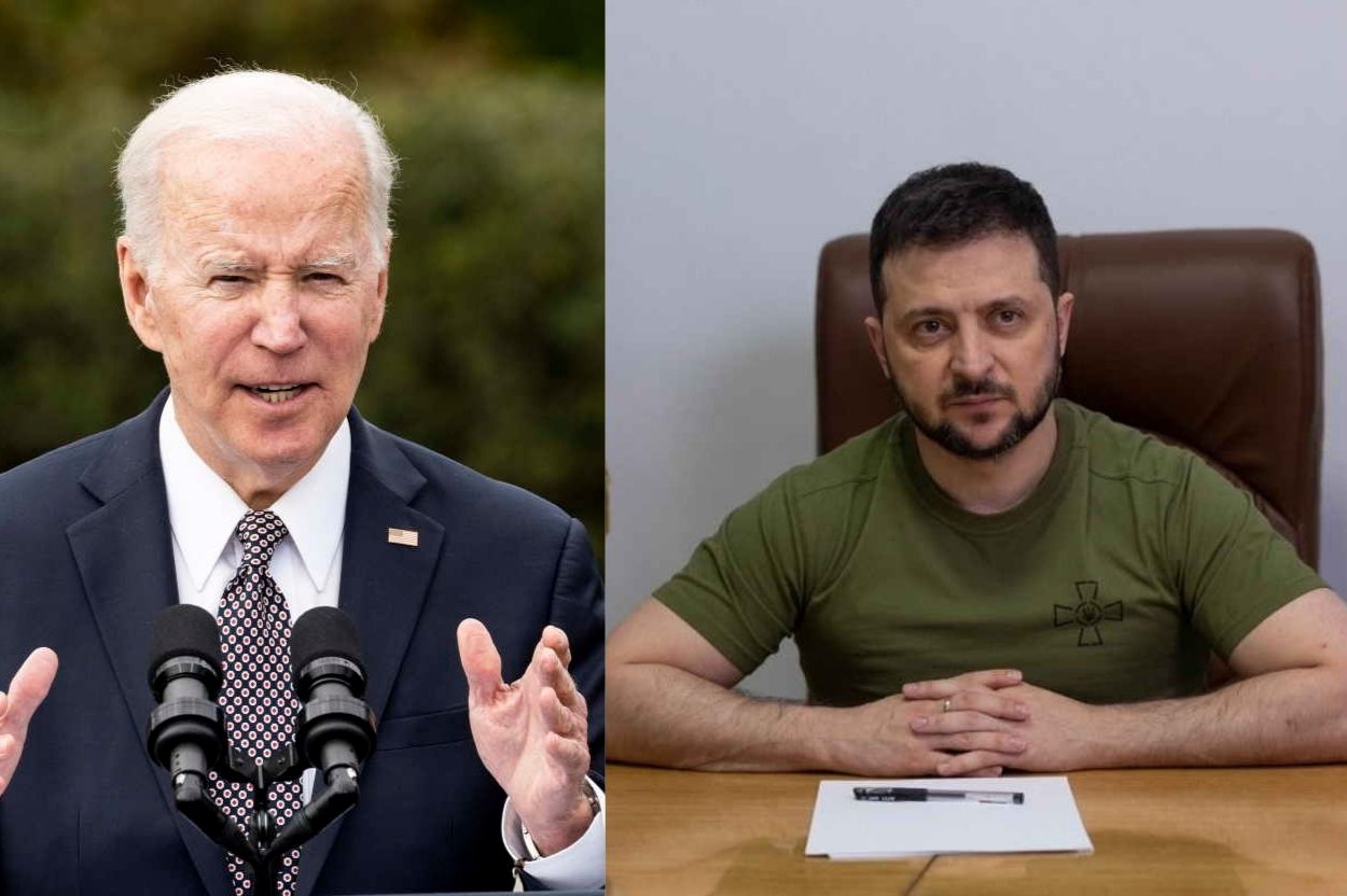 Joe Biden y Volodimir Zelenski